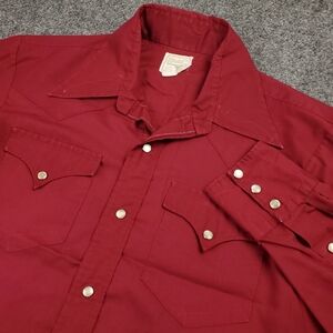 Vintage 70s H Bar C Western Pearl Snap Shirt Large California Ranchwear Rodeo